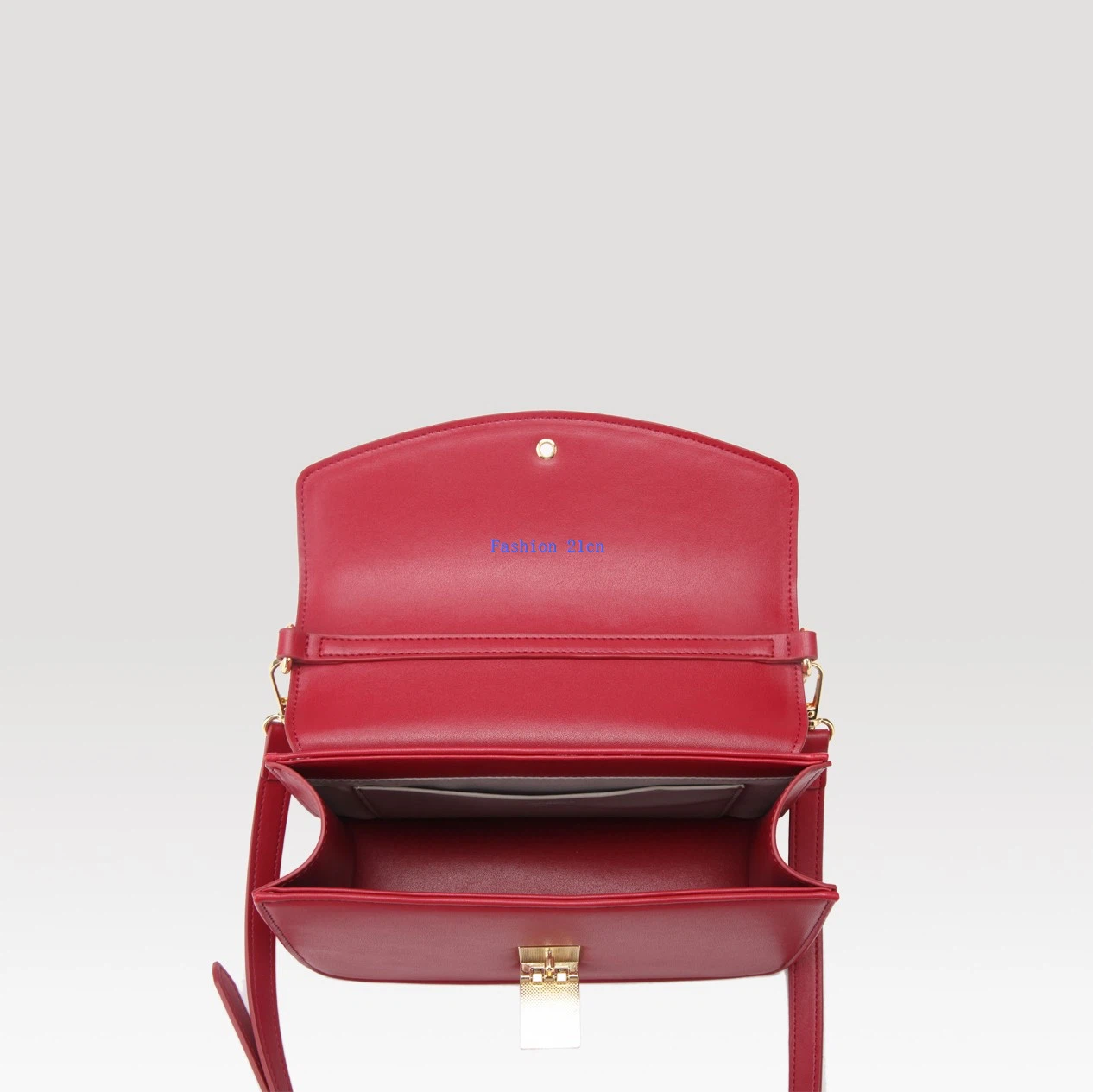 Mid-luxury Square Women Crossbody Bags Burgundy Red high quality